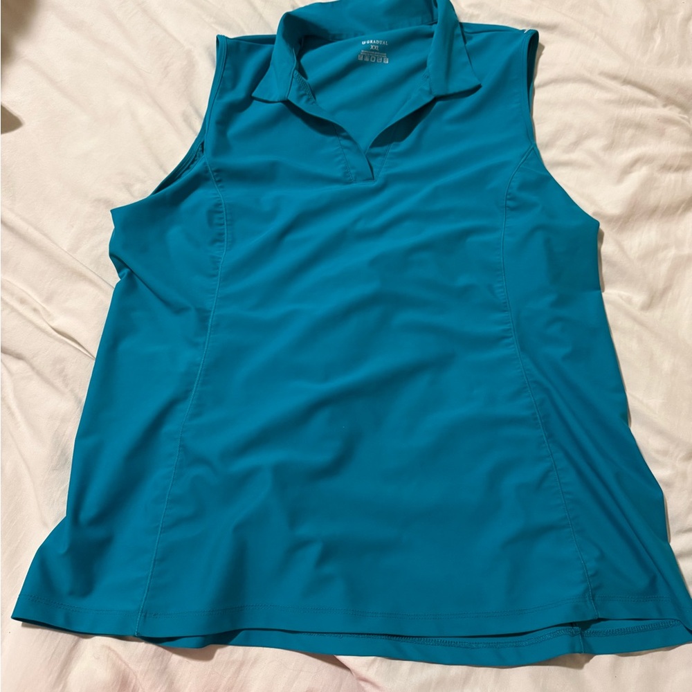 Vibrant‎ Teal Sleeveless Top